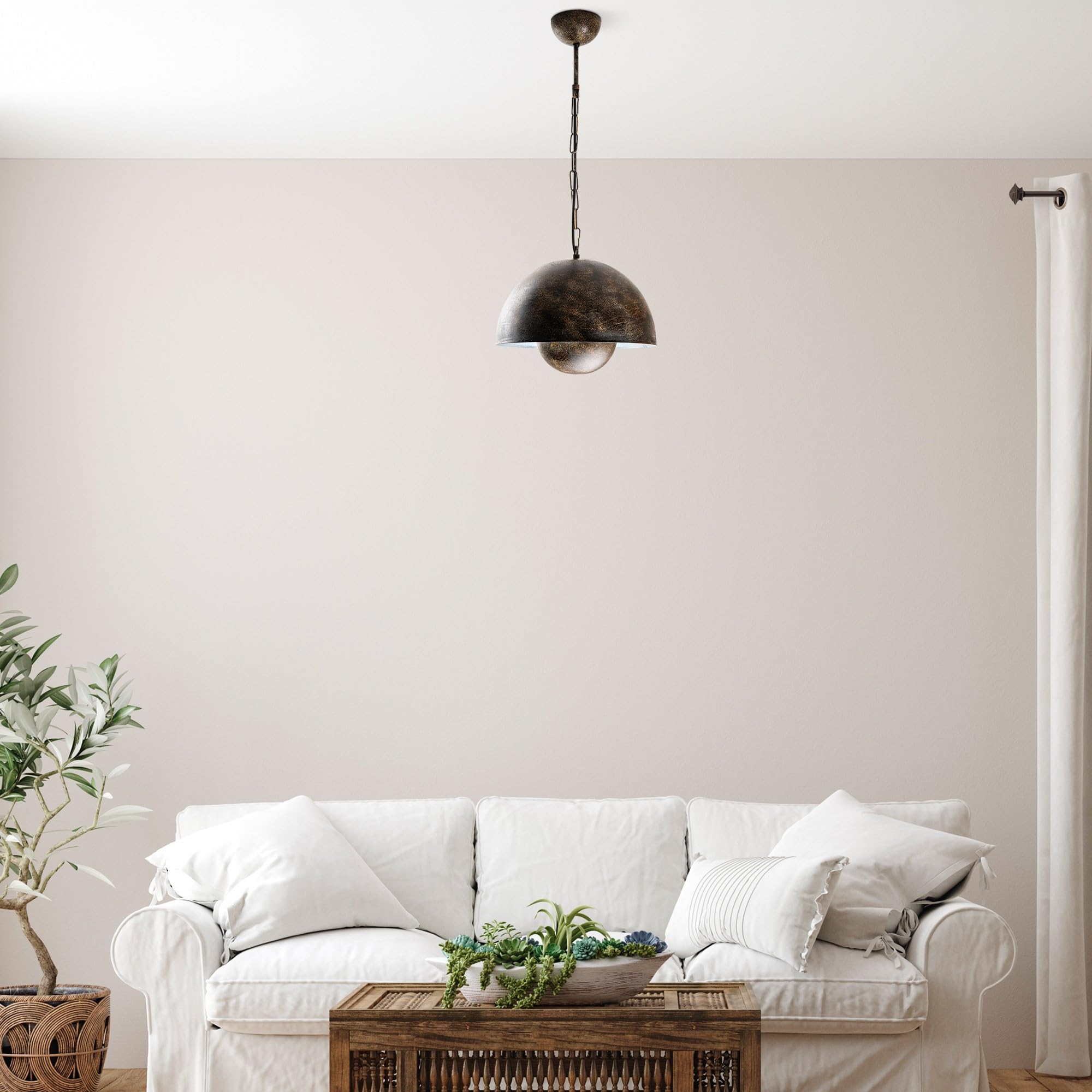 Opviq Elegante chandelier, cuerpo de metal, diámetro de 30 cm, altura total de 70 cm, no ajustable, casquillo E27, máx. 40 W, perfecto para interiores modernos y clásicos