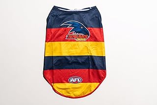 Adelaide Crows Official AFL Pet Jersey, Small, Breathable Lightweight Mesh Fabric with Adjustable Straps, Official Team Co...