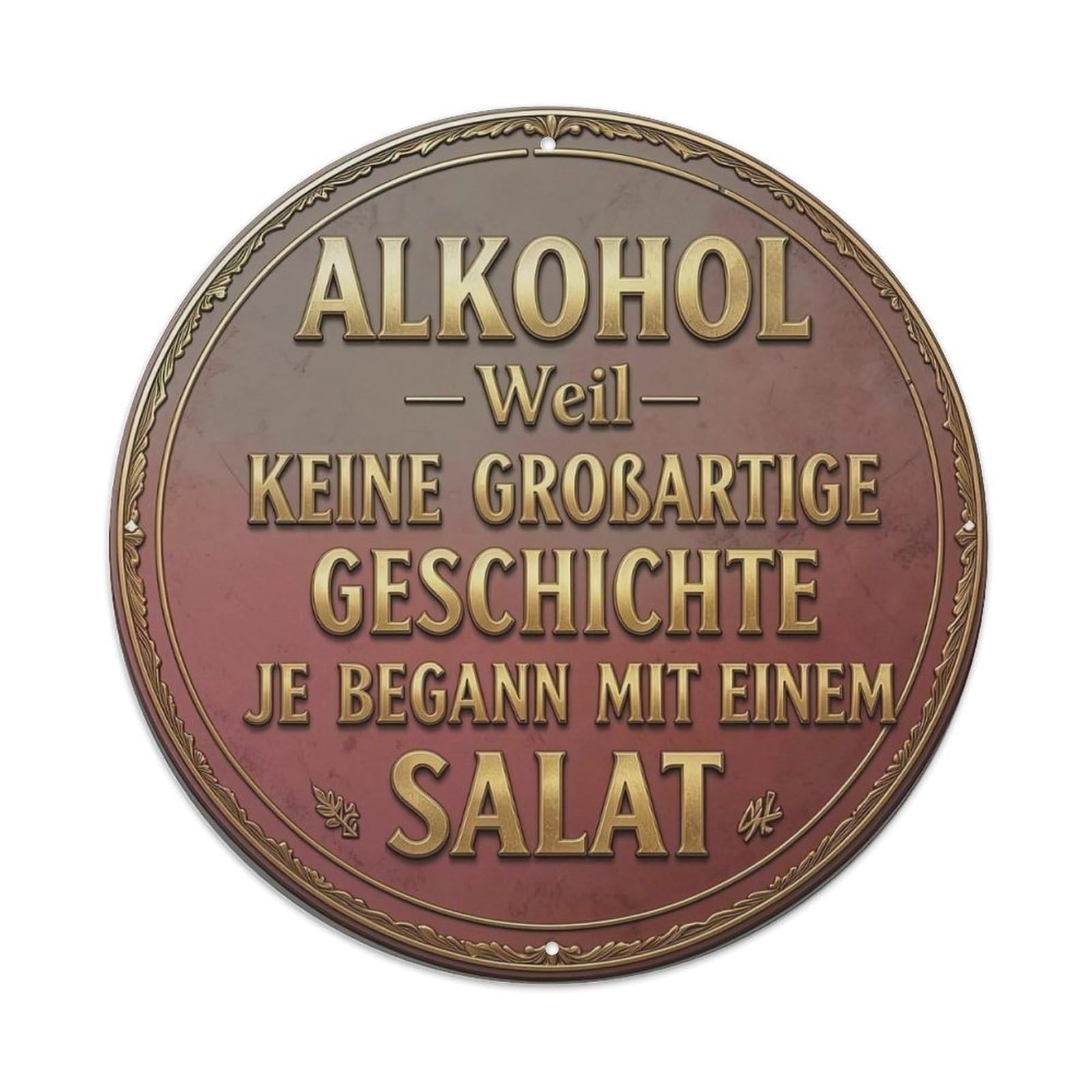 German Humor Bar Funny Alcohol Metal Tin Sign