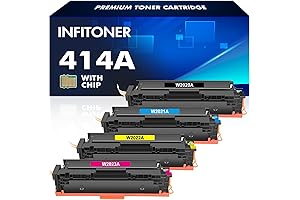 414A Toner Cartridges 4 Pack (with Chip) Compatible with HP Color Pro MFP M479fdn Printer