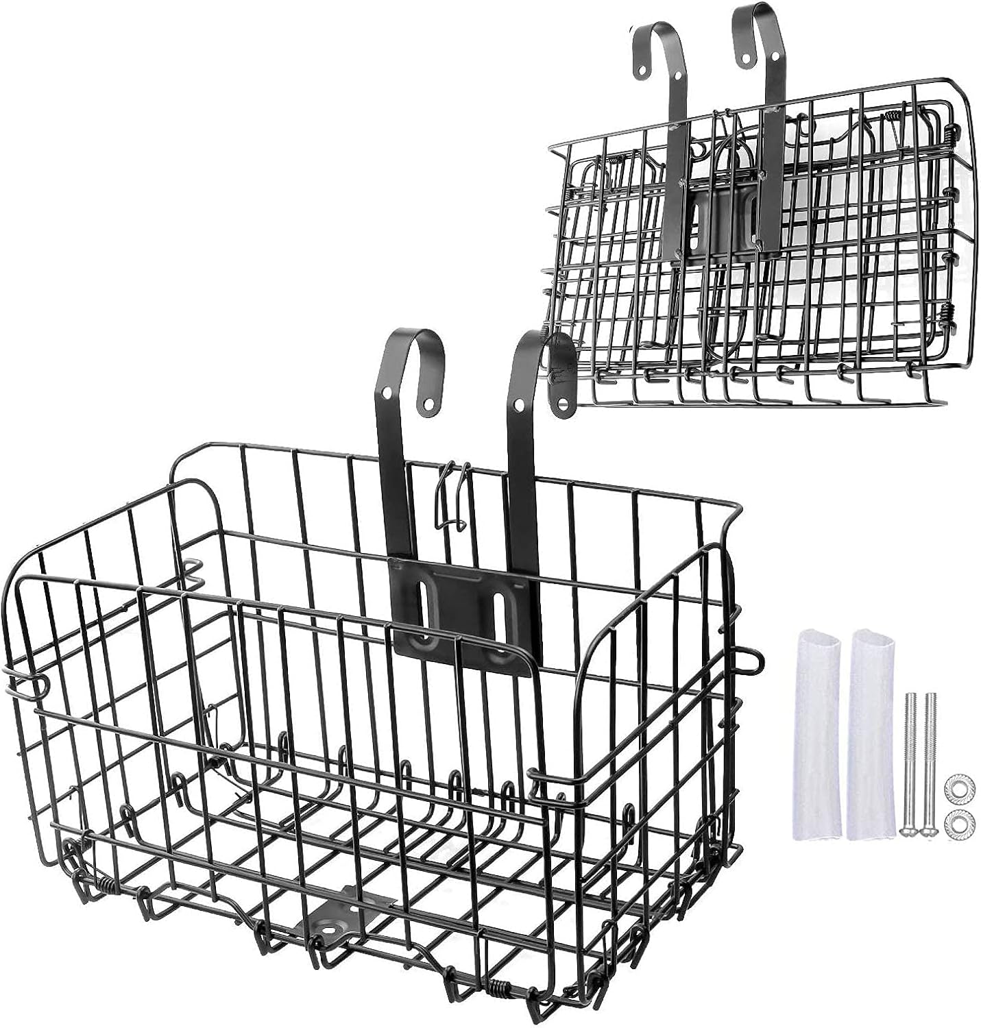 Mehome Folding Rear Bike Basket Wire Mesh FoldUp Detchable Front Bag Rear Hanging Bike Basket