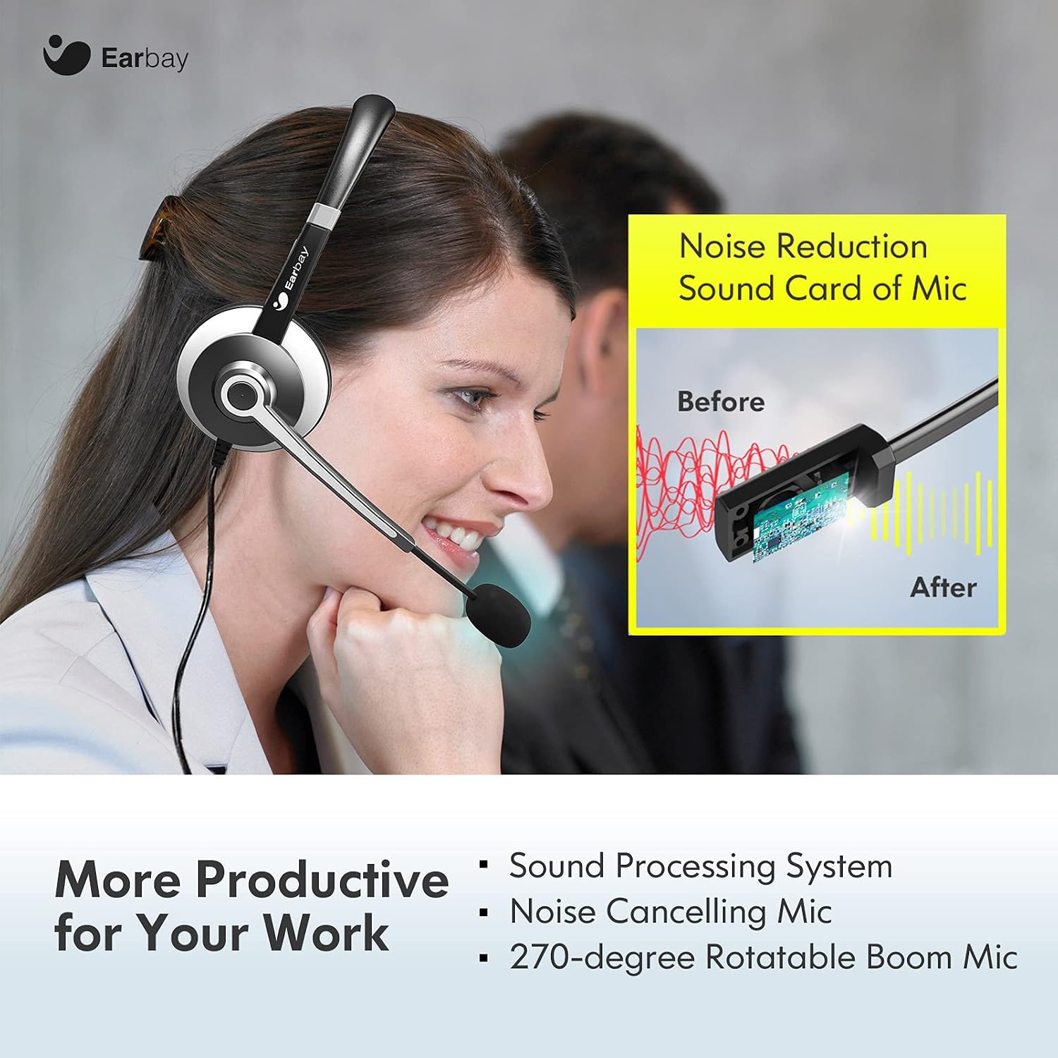 USB Headset With Microphone For Laptop, 3.5mm Jack On-Ear Headphones With Mic Noise Cancelling For PC, Wired Computer Headsets USB Type-C Adapter For Cell Phone/Call Center/Skype/Zoom/Webinar/Ms Teams