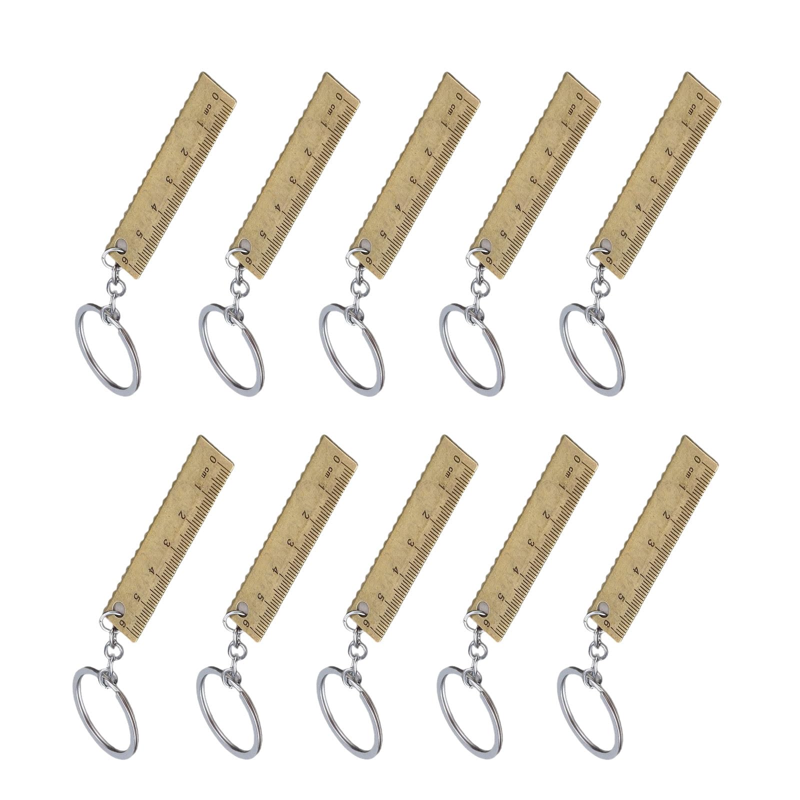 YHAILI Portable Small Metal Ruler For Jewelry Gemstones Measurement Pocket Size Measuring Tool with Keychain