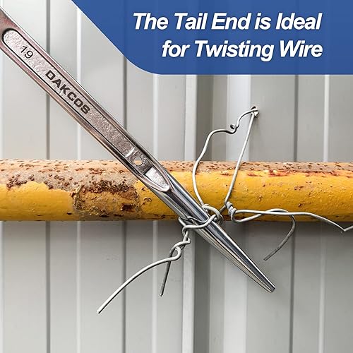 Miniatura 6 de 2 Piezas 19 mm×22 mm O 34"×78" 12 Puntos Llave de Trinquete de Doble Extremo con Enchufe Podger Andamio Spud, Plata