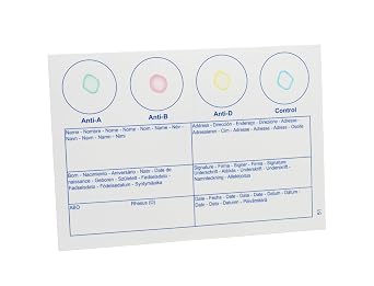 Eldoncard Blood Typing Kit, 2 Test Pack, Know Your Blood Type, Accurate Instant Home Testing, Determine A, O, B, Rhs-D Negative & Positive Groups