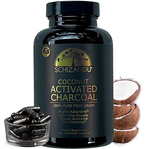 Schizandu Organics Activated Coconut Charcoal Capsules