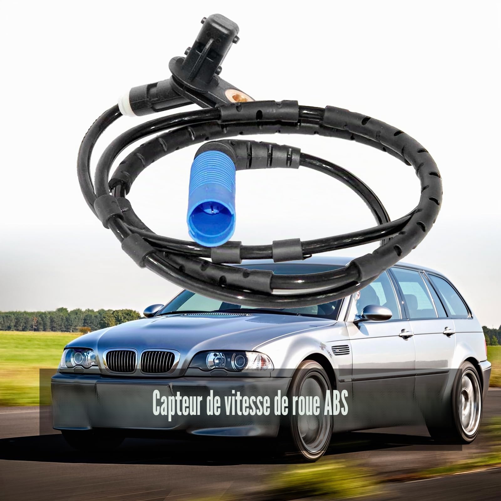 Lot de 2 capteurs de vitesse de roue arrière ABS 34526752683 gauche et droite, capteur de vitesse ABS de rechange pour BMW Série 3 E46 316i 318i 320i 323i 1998-2000 Capteur ABS 0986594513