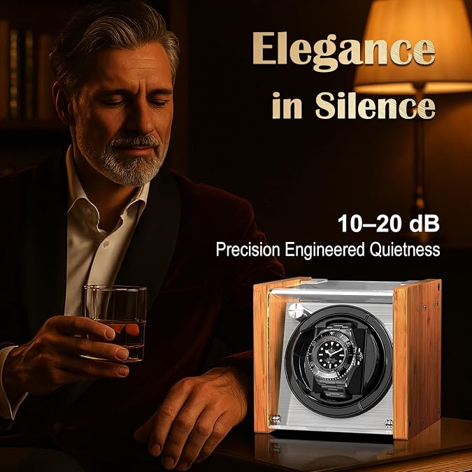 Watch Winder Smith Bamboo Single/Dual Watch Winder for Automatic Watches