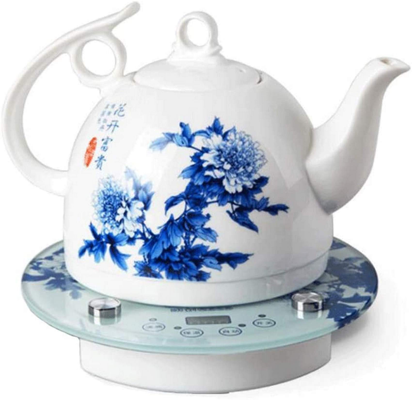 Bouilloire électrique intelligente 1L : pichet porcelaine pour ébullition rapide café
