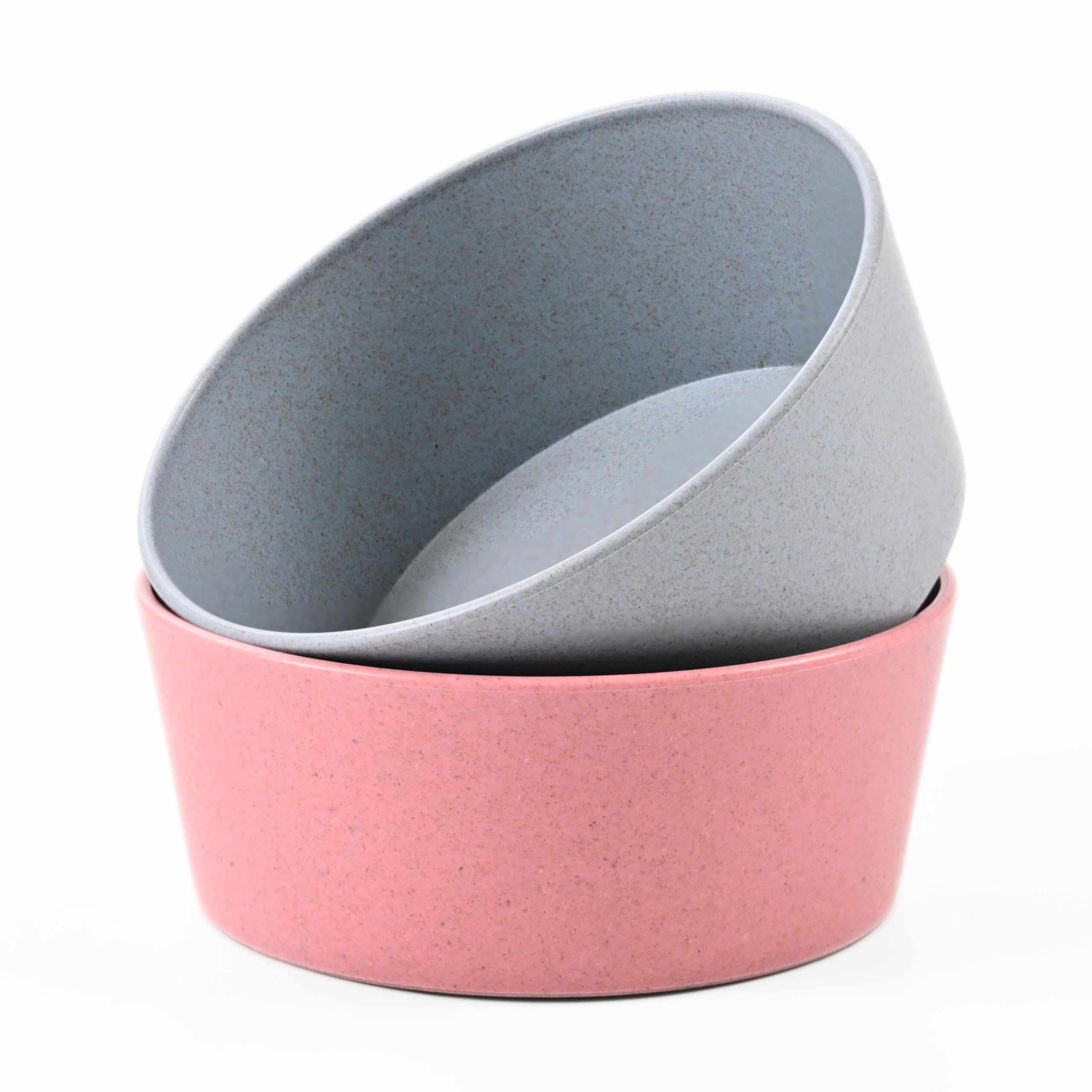 Eha Earth Friendly Kids Bowls for Food | 400 ml | Microwave Safe Bowl for Kids | Made with Rice Husk Biocomposite| for Hot & Cold Serving Bowl Set | Set of 6| Azur-Inno