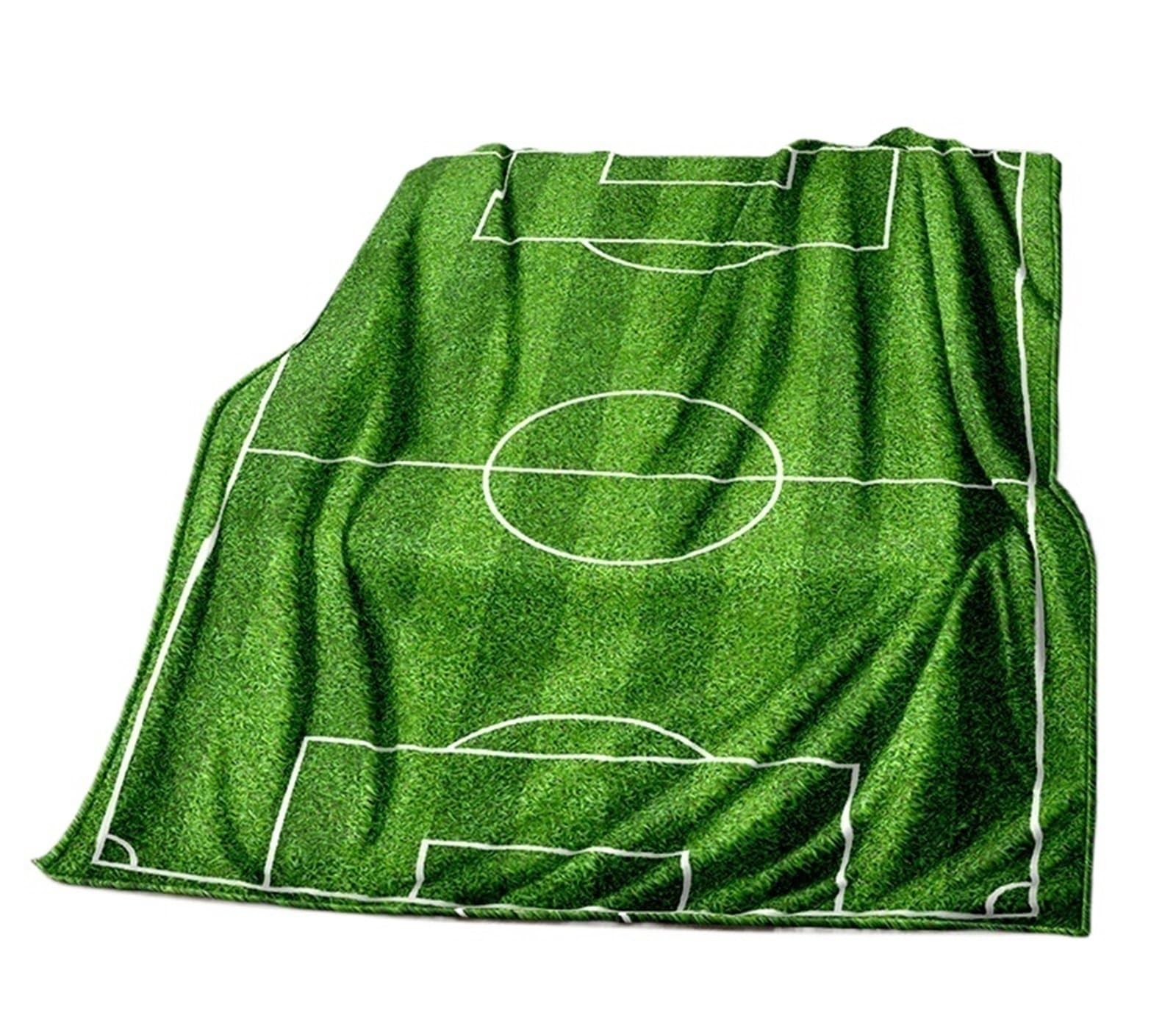 WSQHAO Football Field Soccer Sport Soft Blanket, Throw For Home Bedroom Bed Sofa Travel for Bed Couch(Color3)