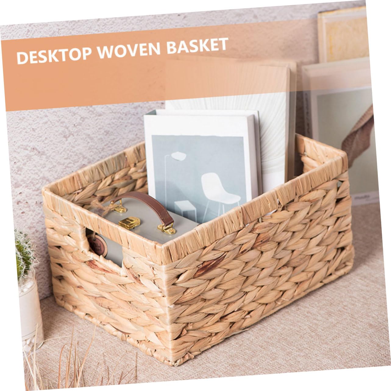 Cabilock Woven Basket Appearance Storage Basket for Clothes Home Decor Multi-function