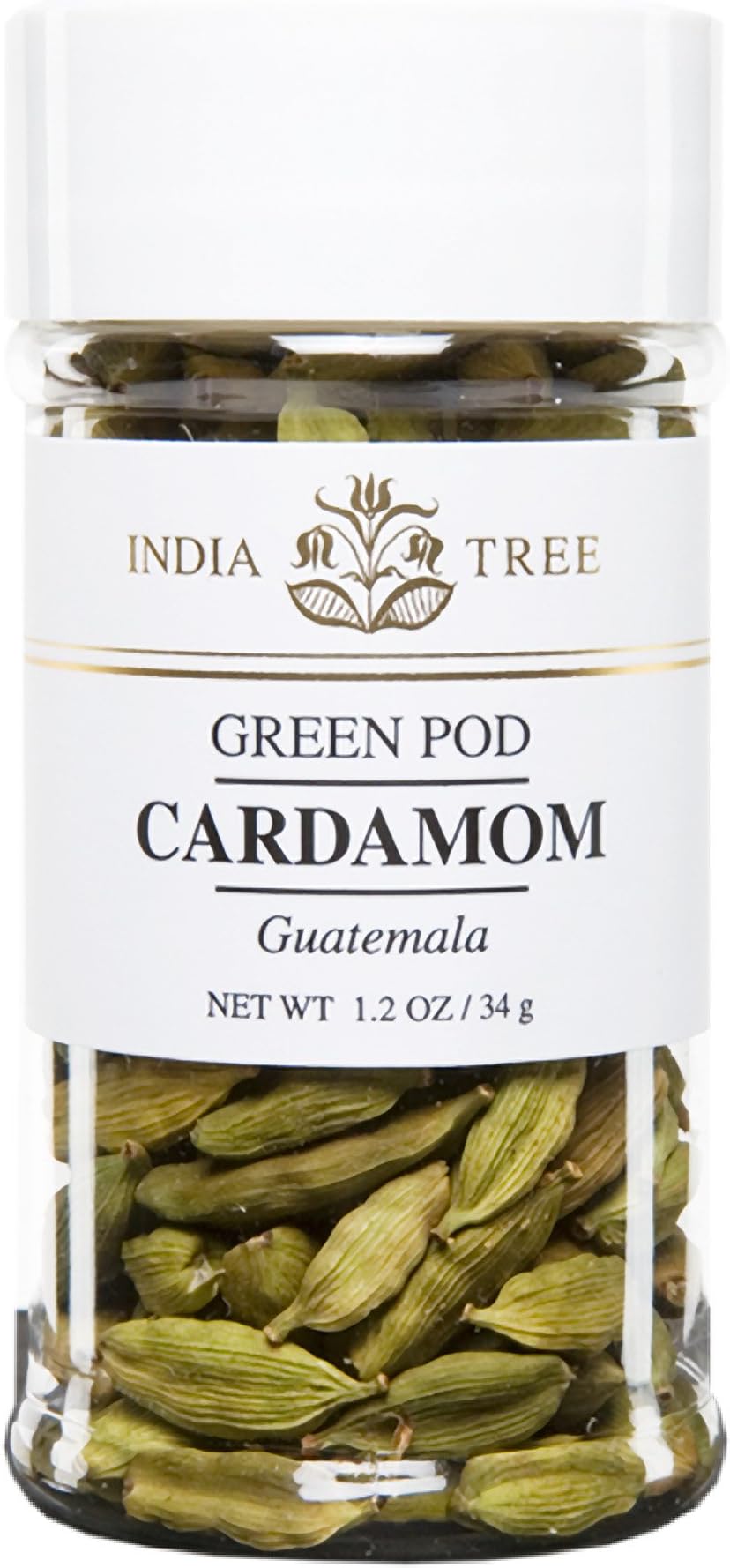 India Tree Cardamom, Green Pod, 1.2 Ounce