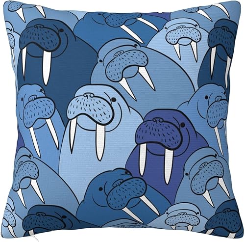 YIPOCH Walrus- Throw Pillow Covers 26"x26" Throw Pillow Cushion Cases Decoration for Couch Sofa Pillow Covers fundas para cojines de sala Cute Throw