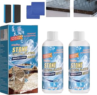 Krikfli Stone Cleaner, Krikfli Stone Stain Remover, 2023 Newest Stone Stain Remover Cleaner, Jaysuing Strong Stone Protection, Stone Crystal Plating Brighten Luster Agent Clean (2pcs)