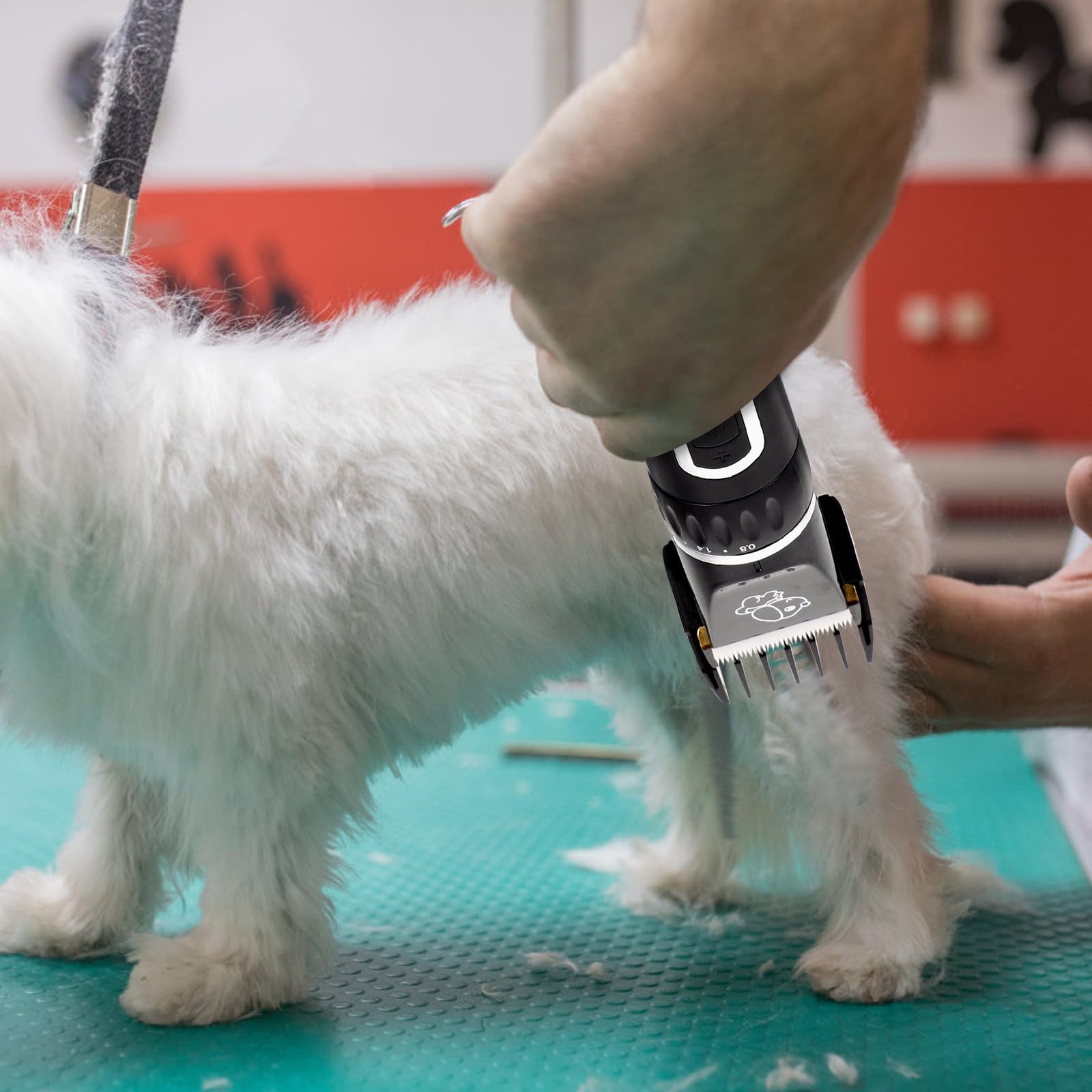 Cortapelos Eléctrico para Perros y Gatos Batería de 2000mah, Diseño Portátil y Cuchillas de Aleación de Titanio para Recorte Fino en Áreas Pequeñas