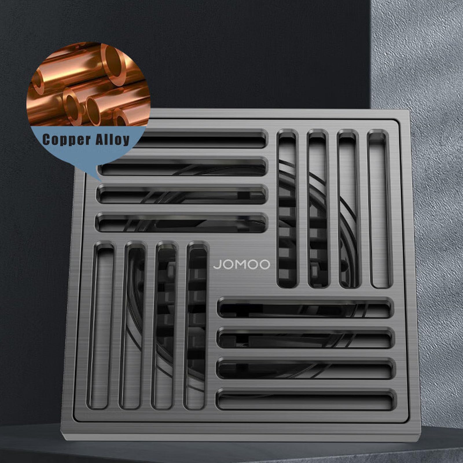 Drenaje De Piso, Desagüe del Piso con Rejilla Y Filtrar, Anti-Olor Piso Desagüe Rejilla Residuos Filtro para Pelos, para Baño, Inodoro, Lavandería, Etc. Acero Inoxidable, 10 * 10 Cm