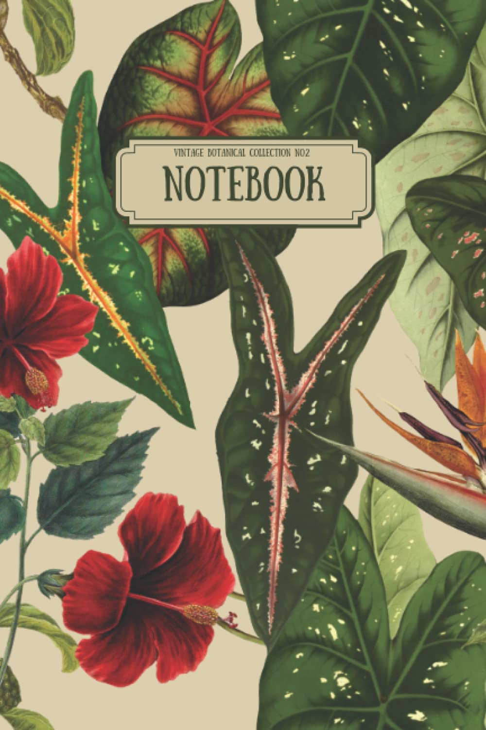 BOTANICAL NOTEBOOK Lined - Vintage Botanical Collection No.2: Composition Book / Notebook - Floral Botanical 9”x 6”