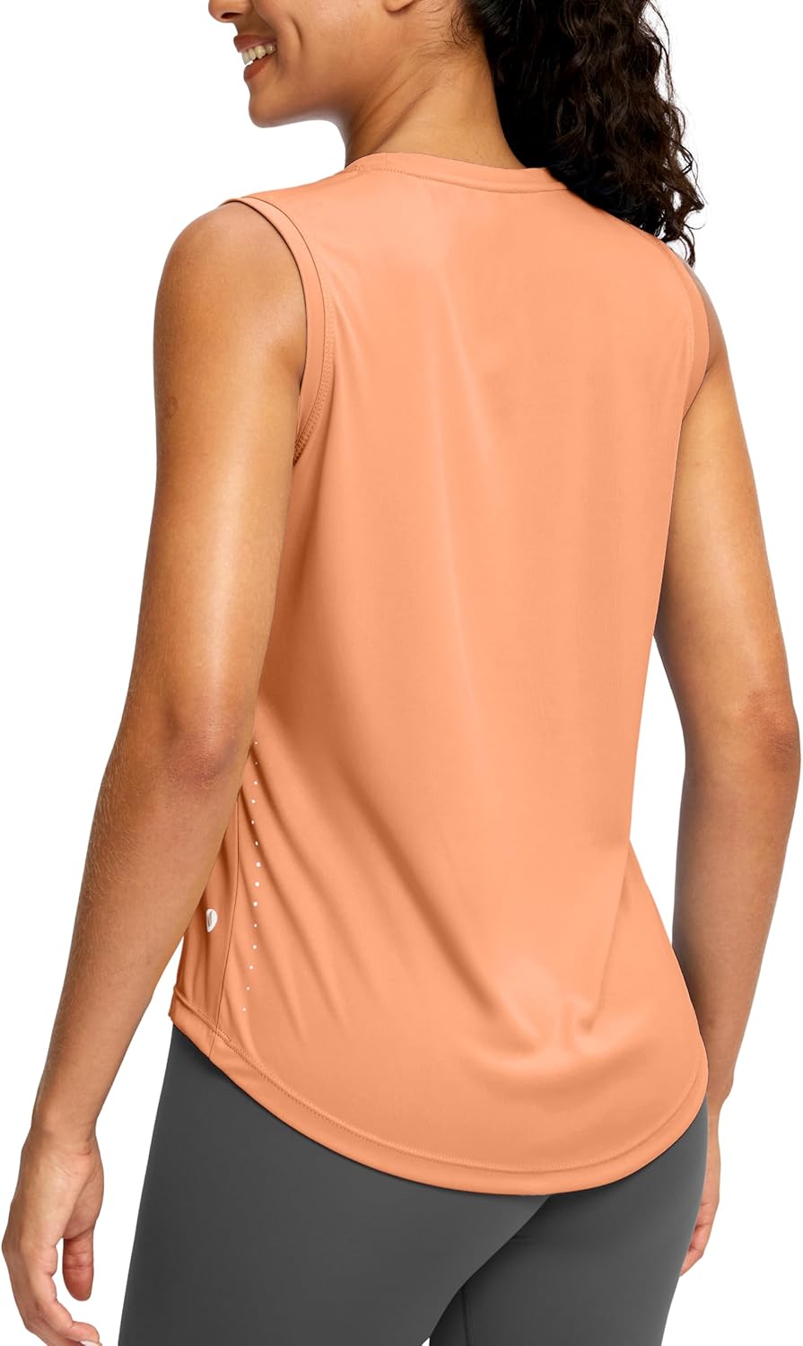 SANTINY Sleeveless Workout Tops for Women Breathable Lightweight Athletic Running Tank Tops Active Tennis Yoga Shirts