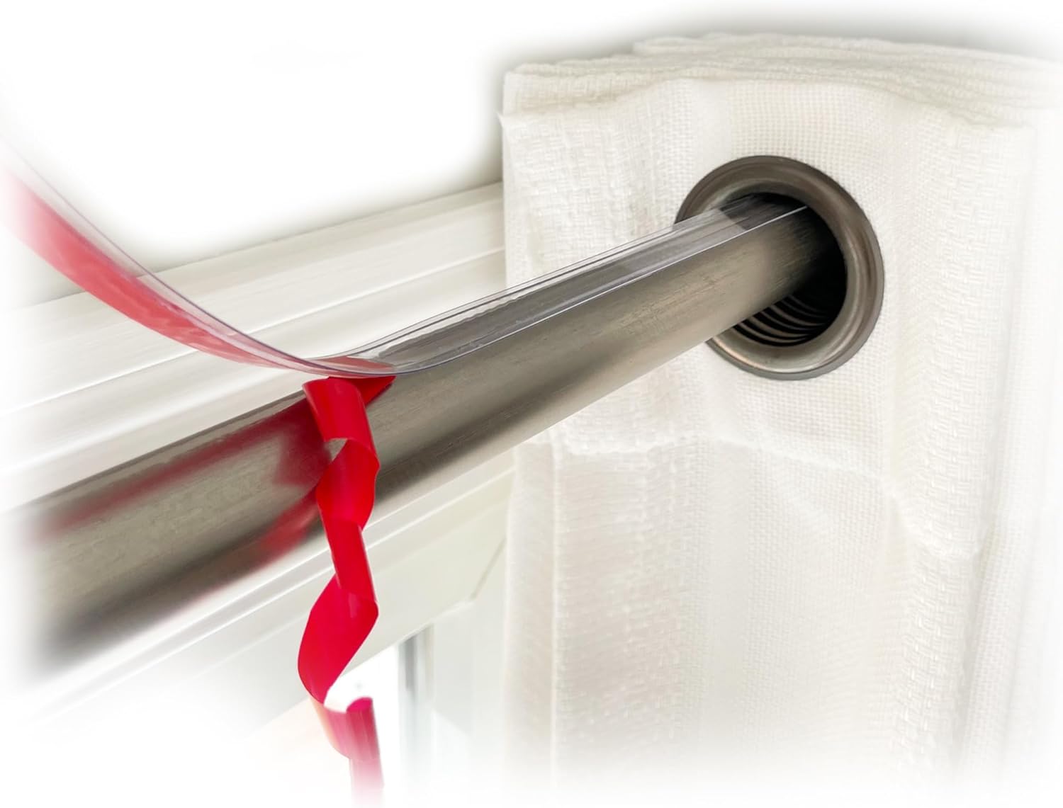 OooWow 26 ft Clear Drapery Ring Glide Tape Effortlessly