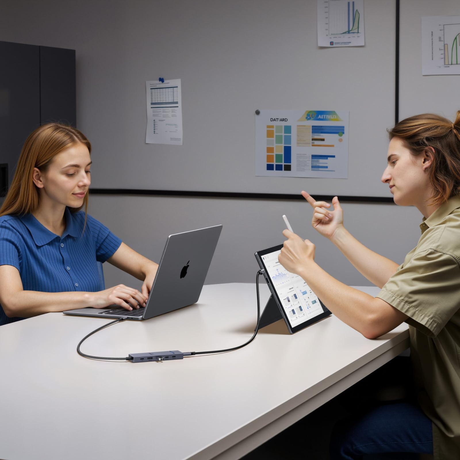 UGREEN Revodok USB-C Hub 4K@60Hz Video Adapter 10Gbps 2×USB-A 3.2 + 2×USB-C 3.2 100W PD, Aluminum Travel Dock Compatible with Portable Monitor, MacBook Pro/Air, iPad Pro, Steam Deck, Dell XPS