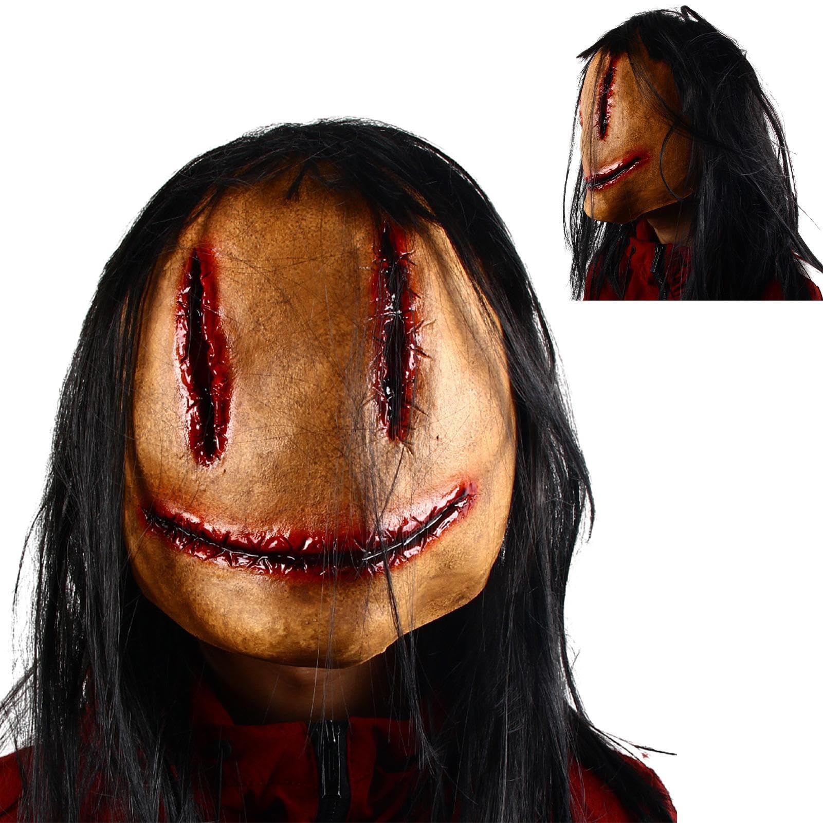 Masque Vieillard Halloween Latex Réaliste - Avec Perruque Cheveux Blancs, Rides - Cosplay, Fête
