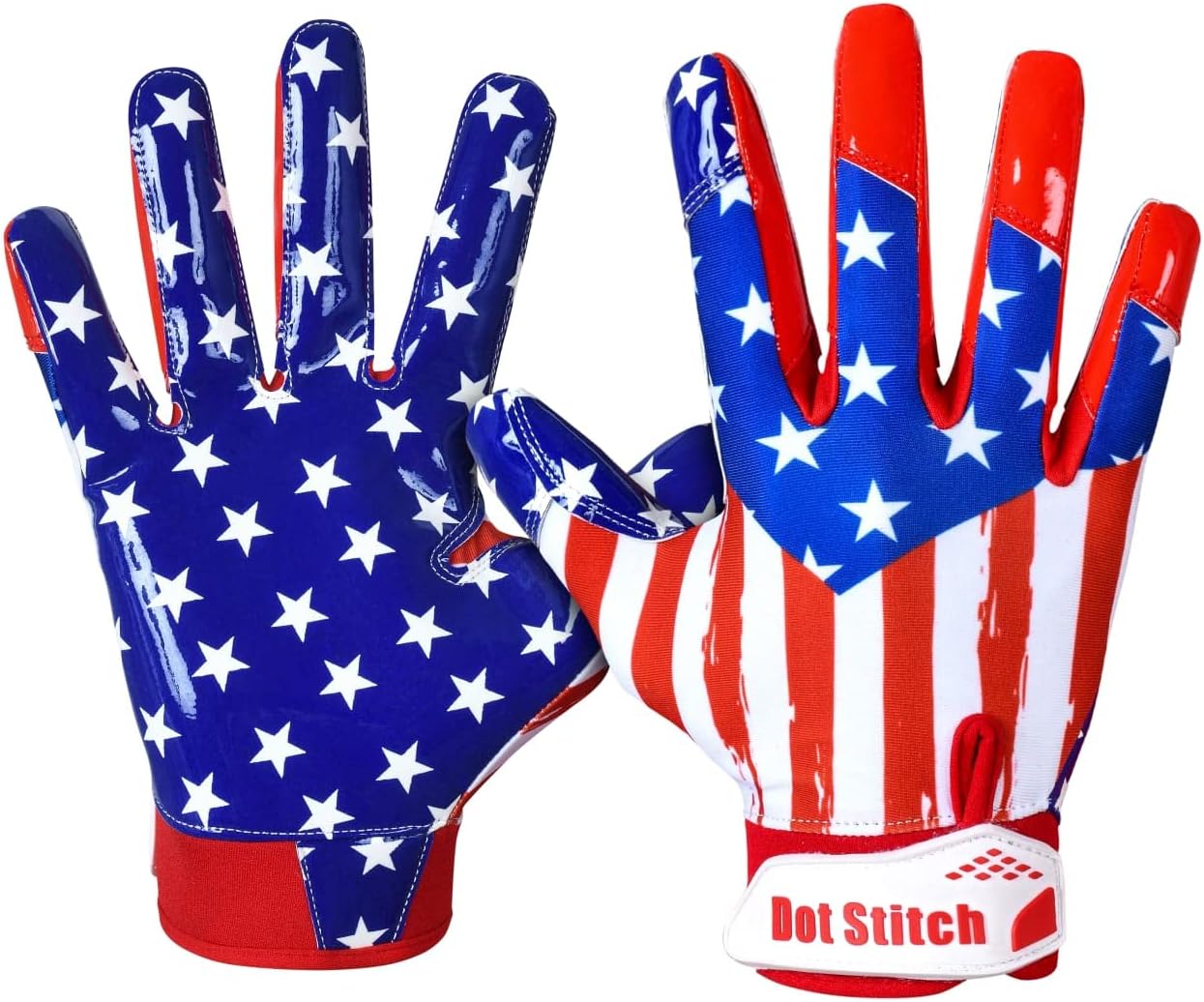 Dot Stitch USA Flag Football Gloves (American Flag 1