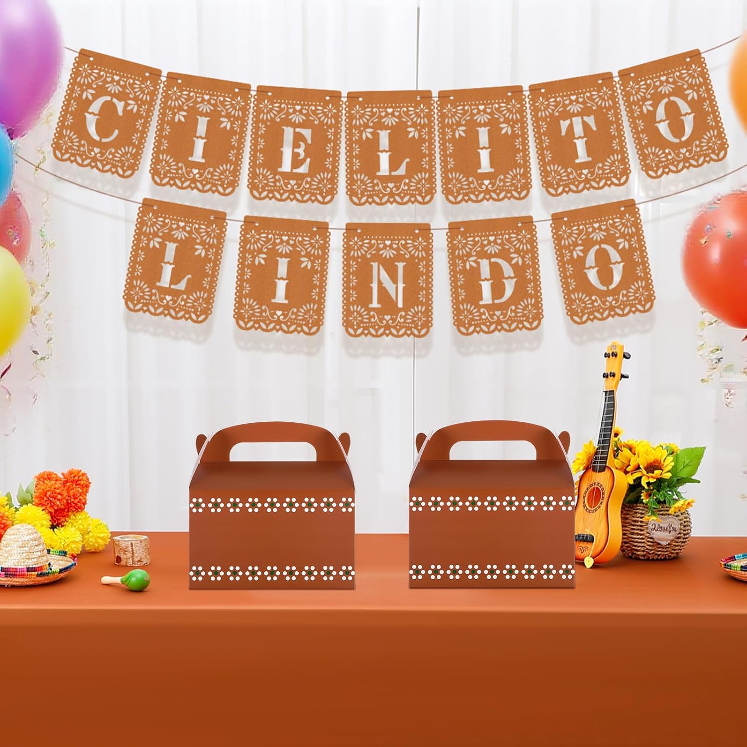 Honoson 24 Pcs Mexican Party Favor Boxes Terracotta Candy Boxes with Traditional Designs Cinco De Mayo Wedding Favor Decorations for Themed Parties (De Barro) - Image 3