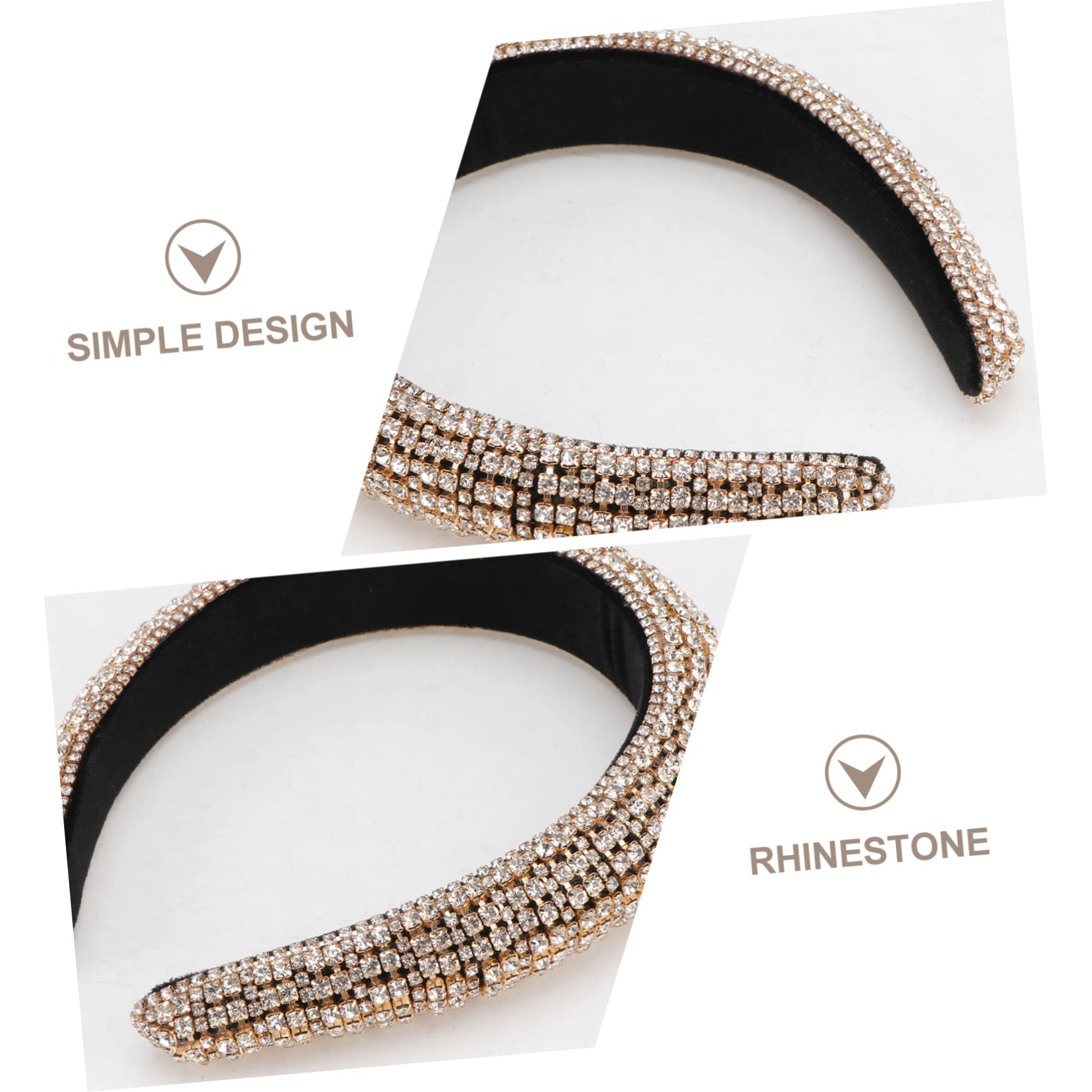 VALICLUD Fascia Per Capelli Cristalli Cerceotto Resistente Copricapo Strass Fascia Per Capelli Lucida Per Donna e Signora
