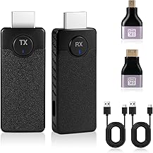 Trasmettitore e ricevitore wireless, 1080P, trasmissione video senza fili, trasmettitore HDTV e ricevitore per laptop, PC, TV, proiettore, streaming wireless, 4K Ready