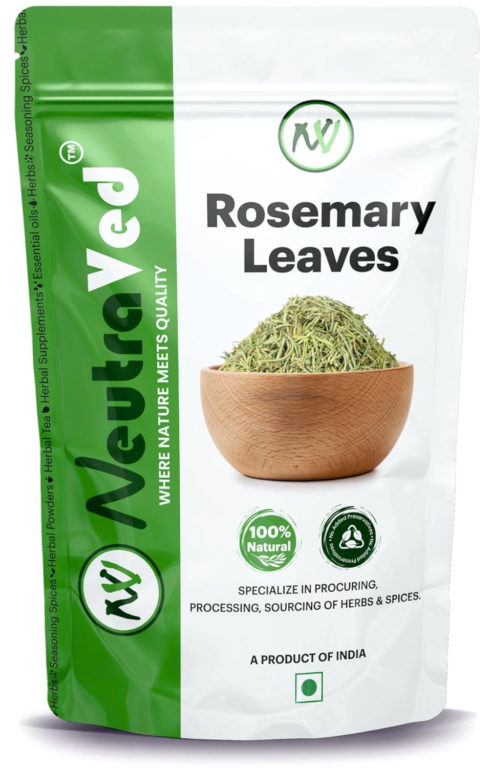 NeutraVed Rosemary Leaves Organic – Dried Rosemary Leaves for Hair Growth & Cooking – 100g Pack - Amazon product rated Grade A
