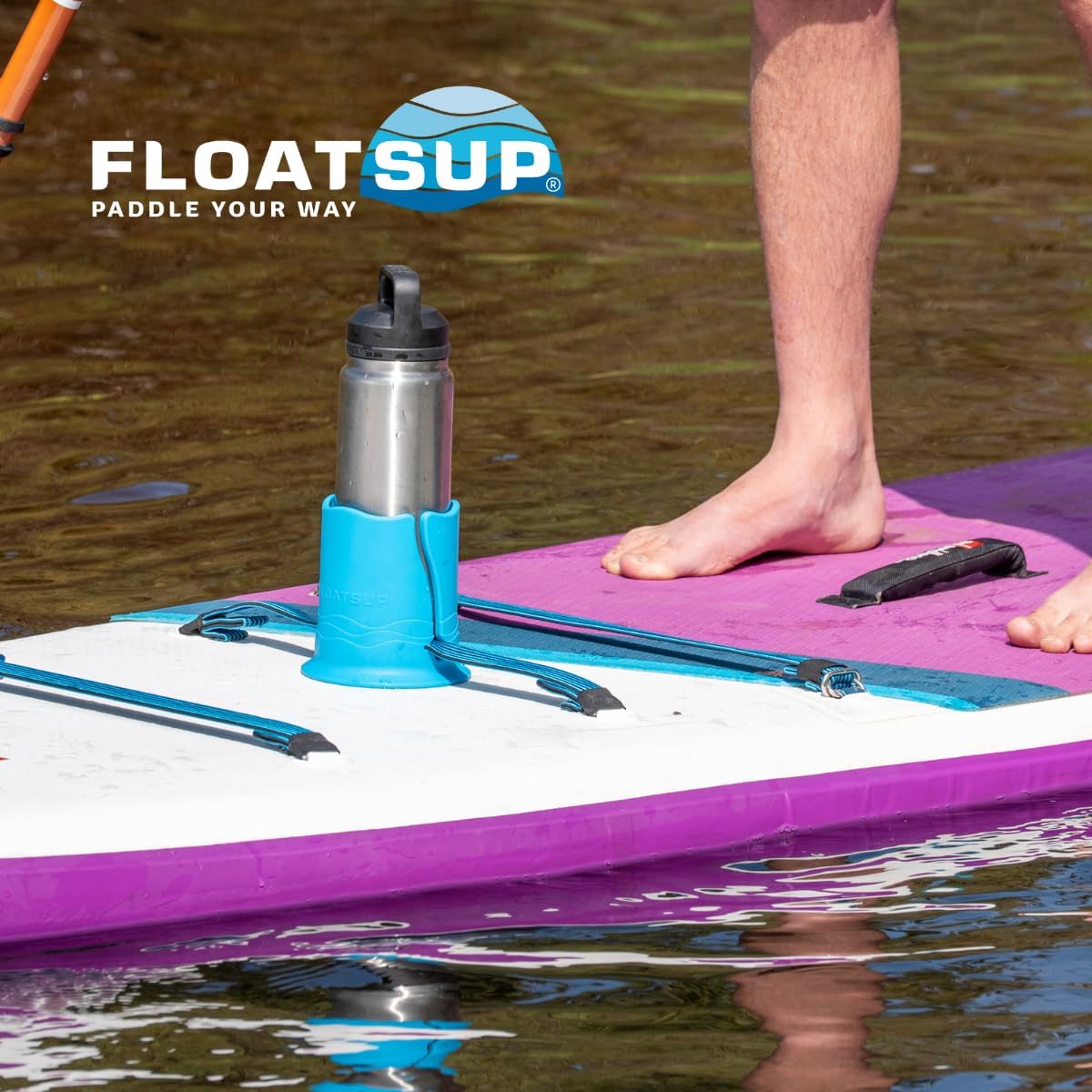Floatsup® Jumbo Paddle Board and Kayak Water Bottle/Drink Holder (Signature Blue)