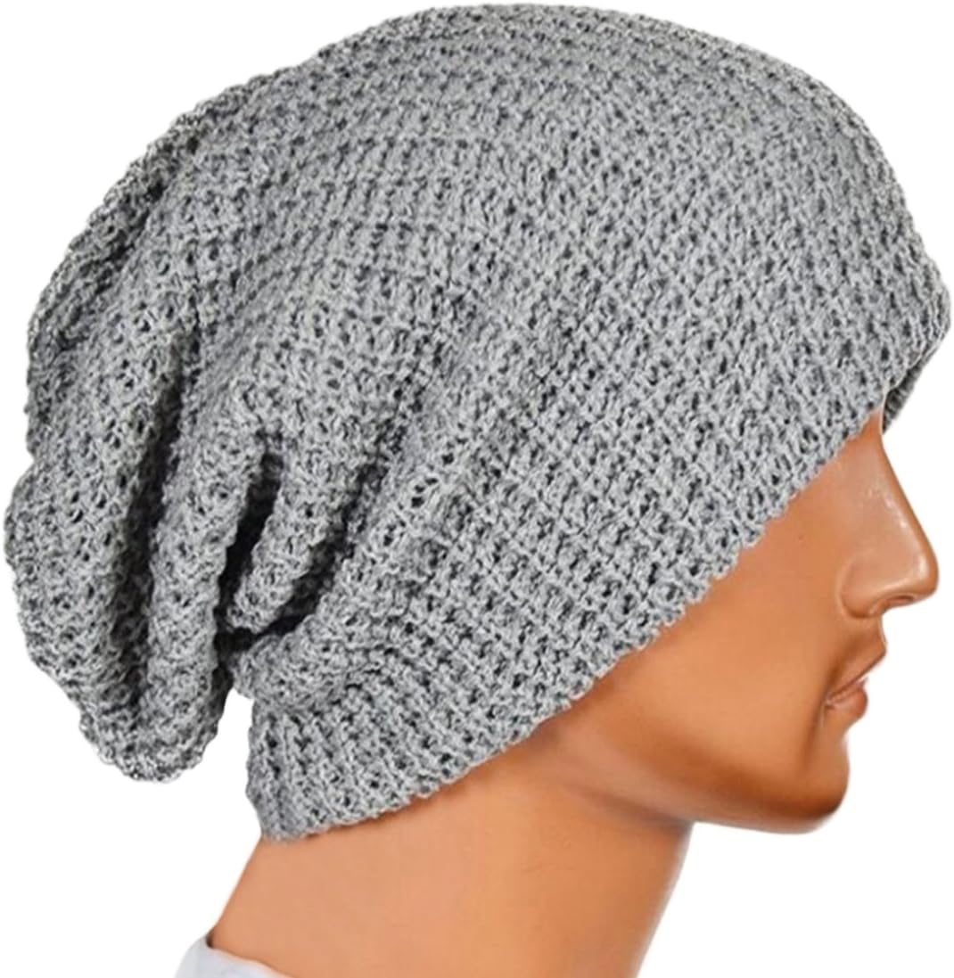 Ofocam Unisex Slouchy Winter Hats Knitted Beanie Caps Men Women Soft Warm Ski Hat