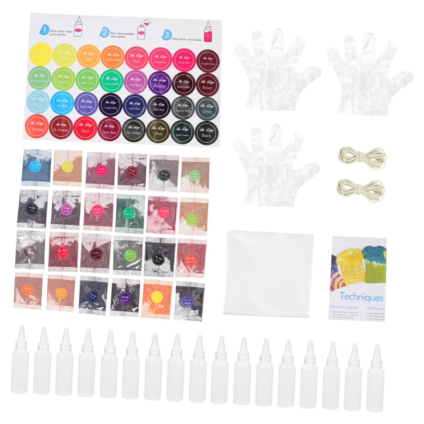 Kit de tie dye textile pour ateliers créatifs et événements scolaires