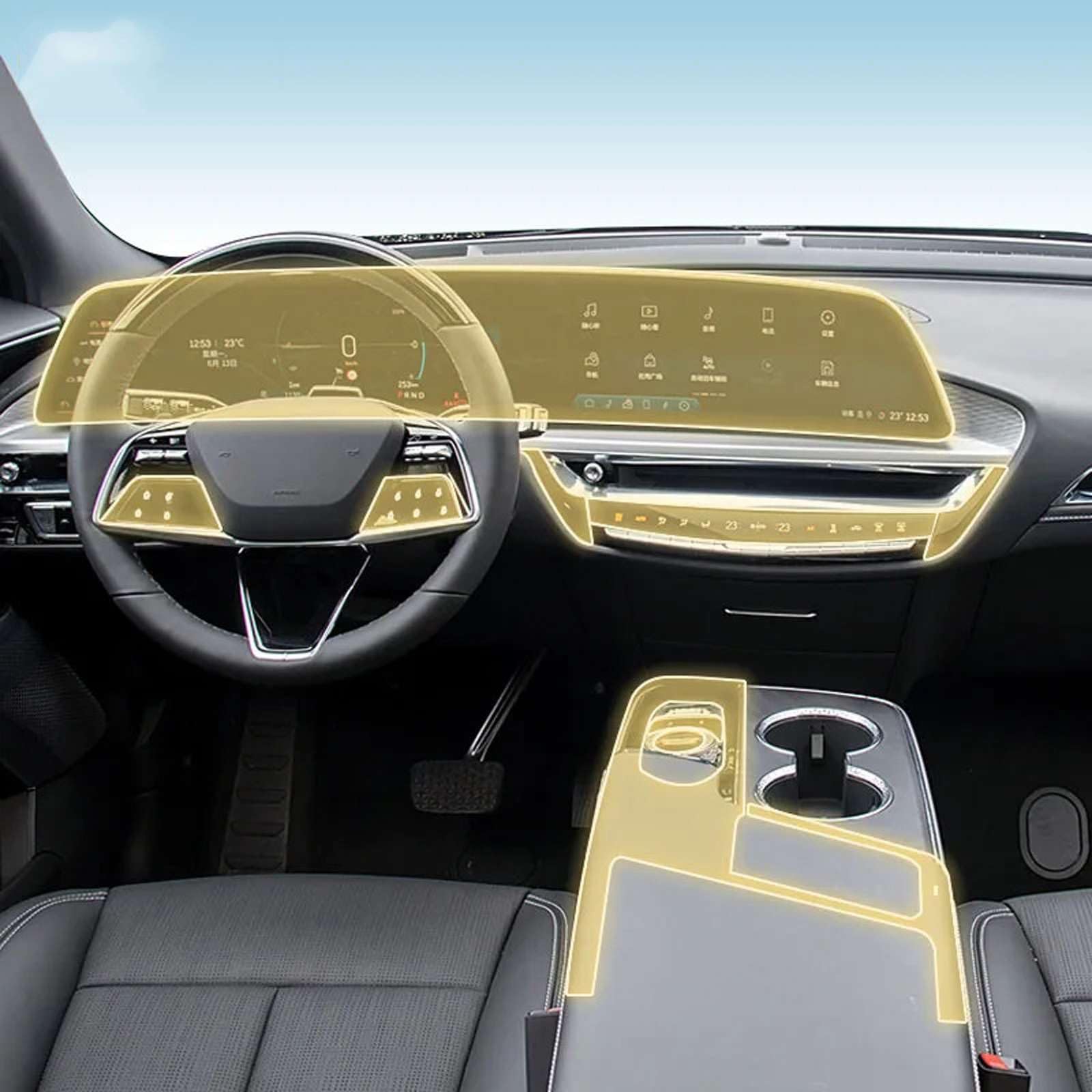 Film PPF TPU d'intérieur de prestige Cadillac Lyriq clarté pure et ajustement luxe