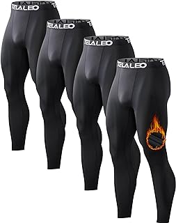 5 or 4 Pack Men's Thermal Compression Pants Fleece Lined...