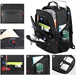 Z-MGKISS Extra Large Travel Backpack, 52L TSA Backpack 17.3 Inch, Anti-Theft 17 Inch Big Business Laptop Backpack for Men & Women, Water Resistant College Rucksack Bag with USB Port, Black