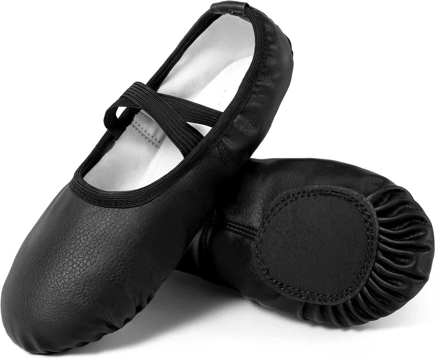 Dynadans Women Ballet Shoes Soft Leather Ballet Slippers Split Sole Yoga Dance Shoes for Adult