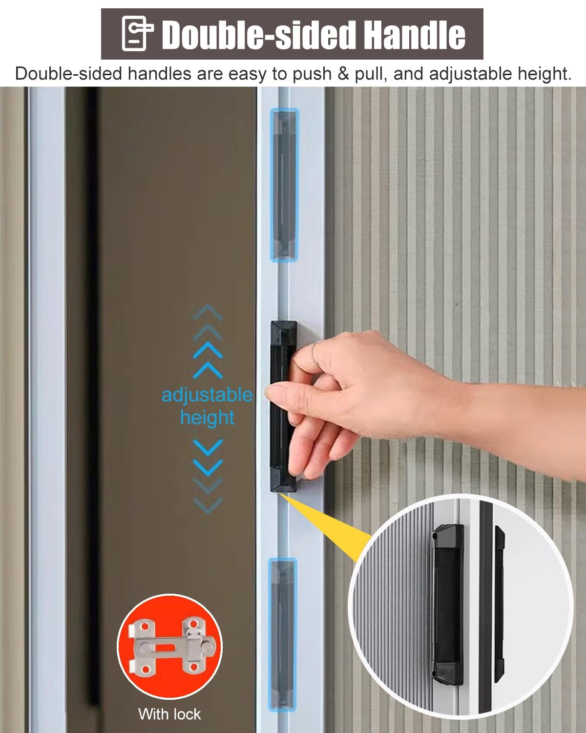 Pue Vouwdeur voor binnen, harmonica, binnendeuren zonder boren, vouwdeur van transparant acryl, 20 tot 80 inch breed, kastdeuren, schuifdeuren, geluidsisolatie