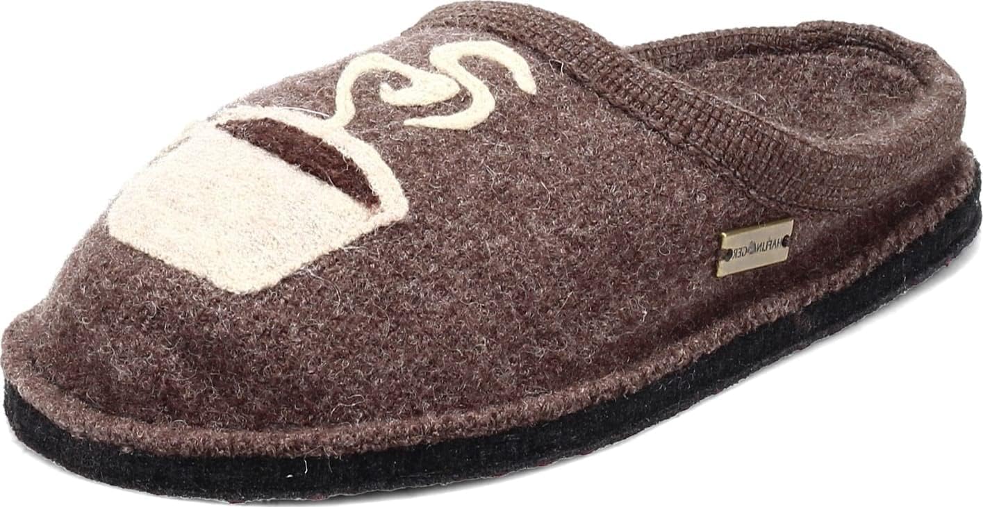 HAFLINGERCoffee Unisex Wool Slippers