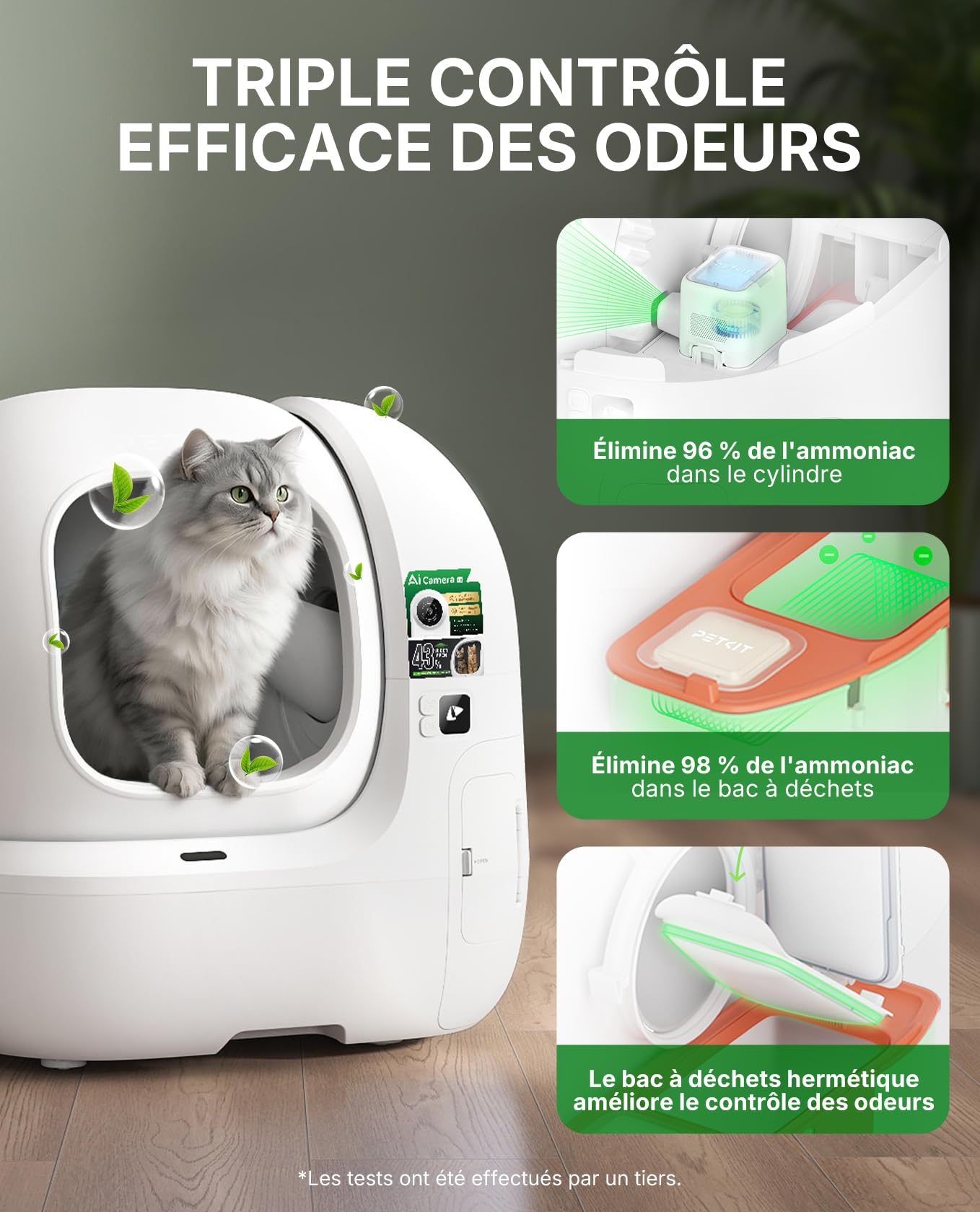 PETKIT PUROBOT MAX PRO 2 Litiere Chat Autonettoyante, Bac Litière Autonettoyante Nouvelle Amélioré avec Caméra, Entrée plus Grande,Wi-FI 2,4GHz&5GHz,Nettoyage et Suivi de Santé AI,pour Plusieurs Chats