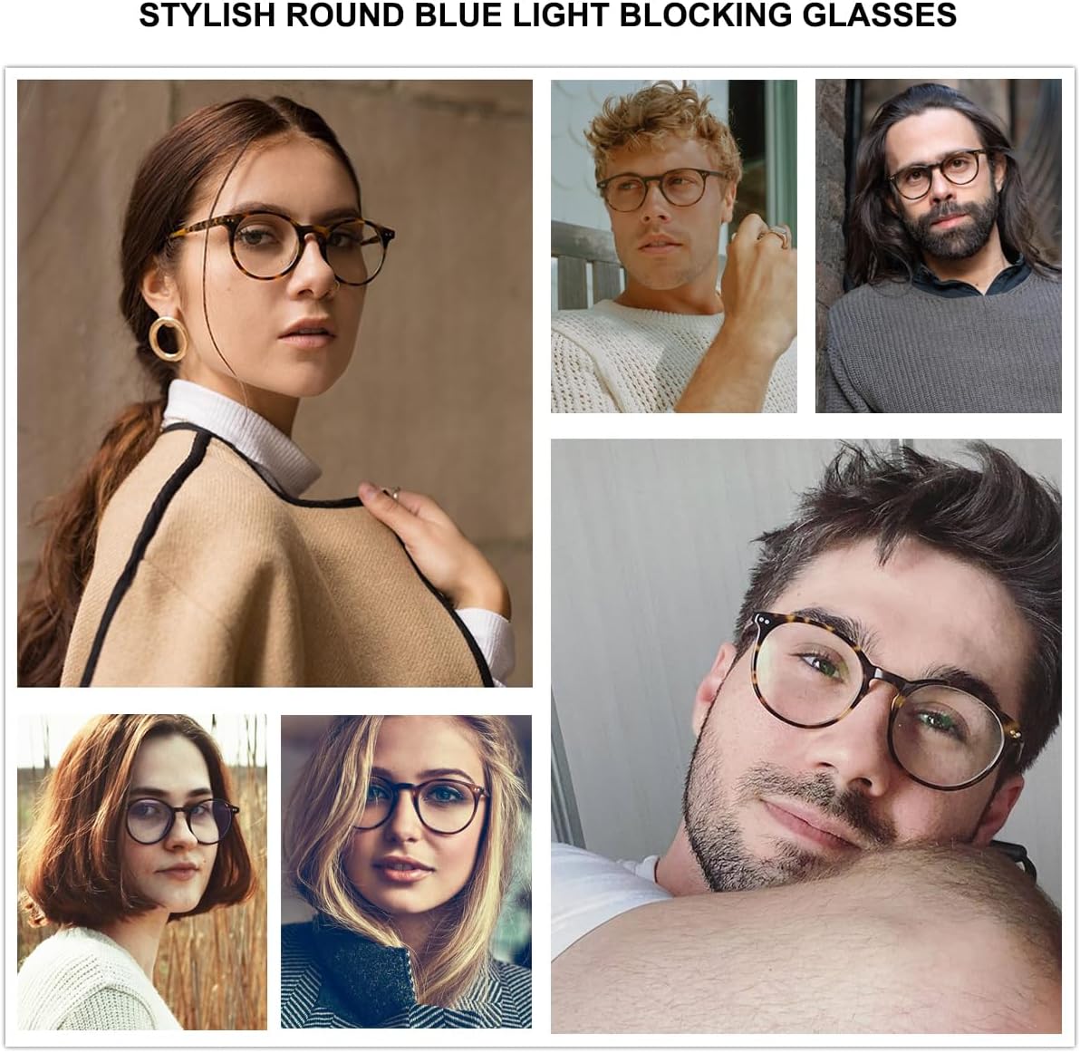 Gleyemor Blue Light Glasses for Men Women, Vintage Round Frame Computer Eyeglasses 71de6DpUQ0L. AC SL1200