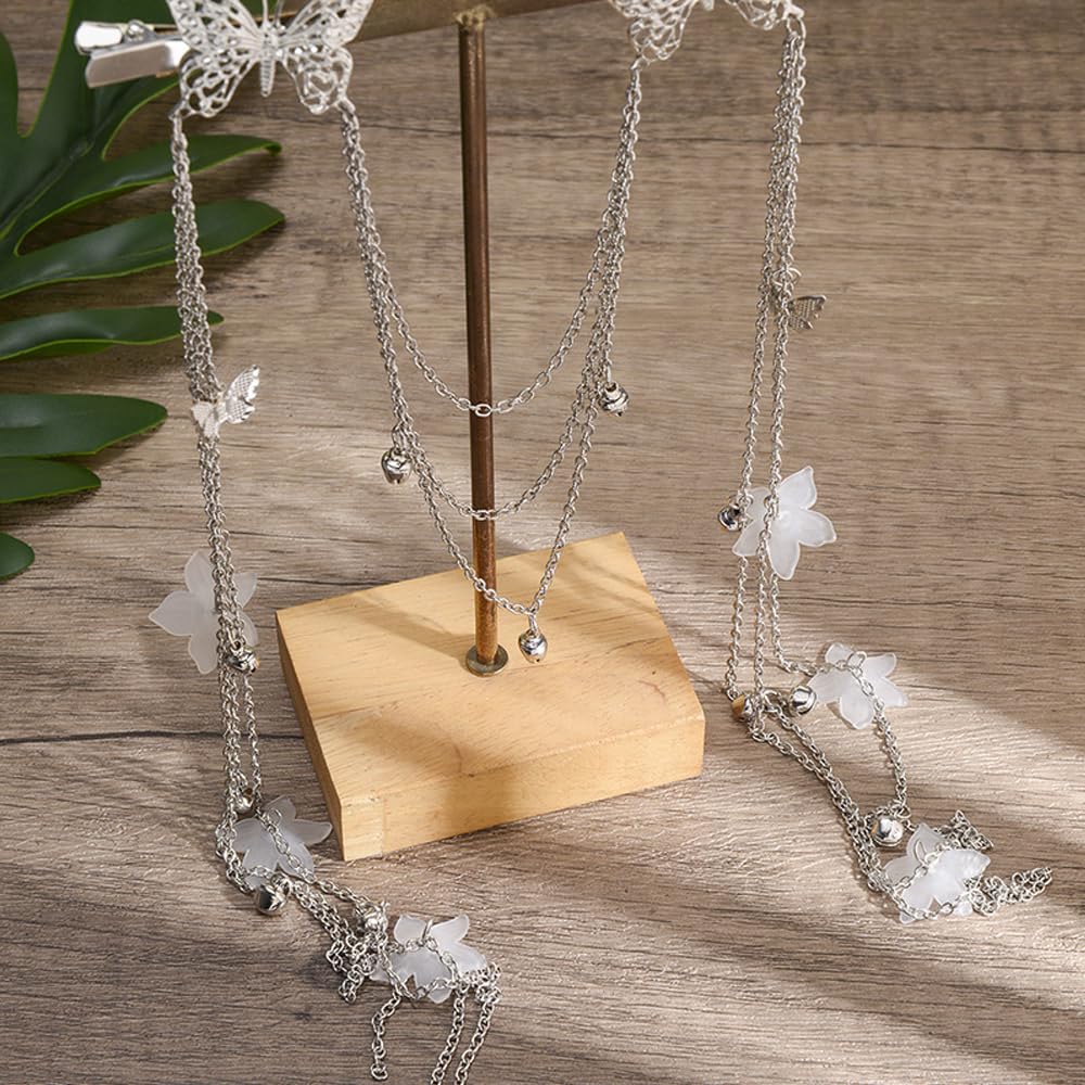 Amazon.com : DonLeeving 2 PACK Silver Wedding Butterfly  display picture 1