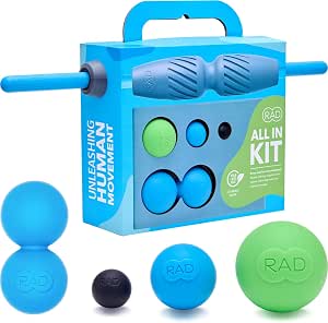 RAD All-in 7-in-1 Foam Roller Set for Whole Body Massage & Myofascial Release