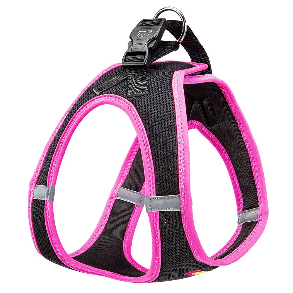 Ferplast Dog Harness Large Dog KAORI XL, Breathable, Padded and Adjustable Dog Harness, Easy to Wear, Reflective Edges, Chest 54-60 cm. Rose