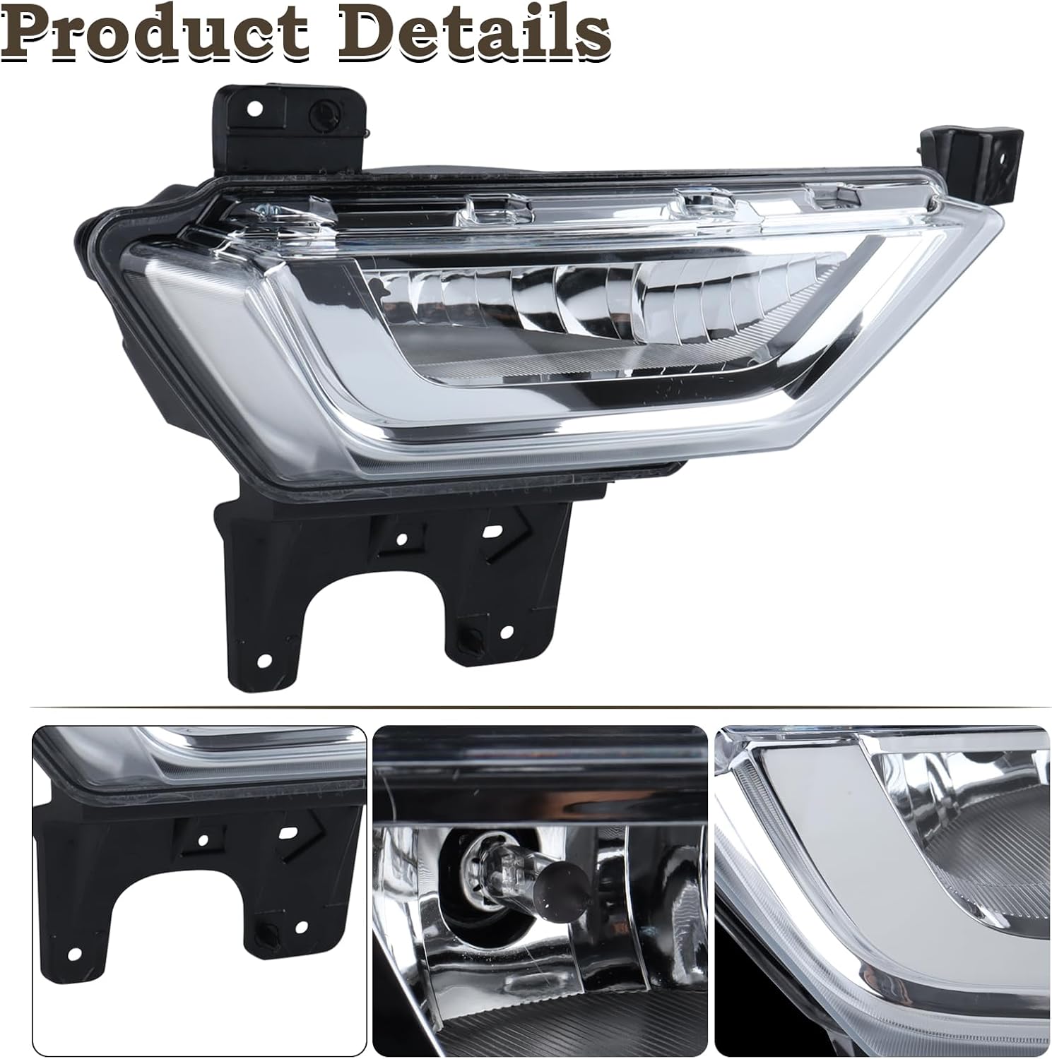 Right Passenger Side Halogen Fog Light Compatible for 2021 2022 2023 Ford F-150 F150 Front Bumper Light W/Bulbs W/o Wiring Harness Driving Lamp RH FO2593258 19628900 3302061RAS