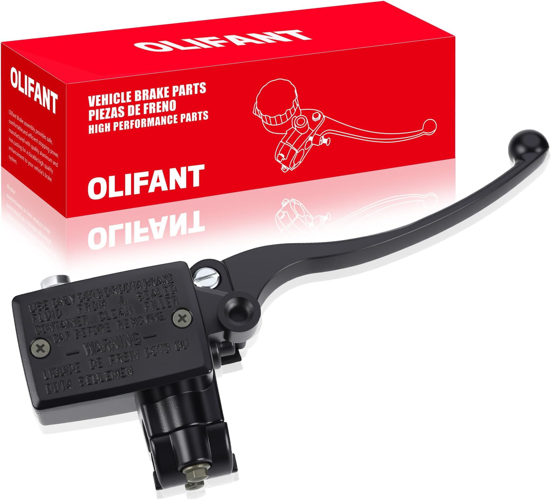 Brake Master Cylinder Handle for Honda TRX 250-450, Foreman 500, Rubicon FourTrax, 300-420 Rancher, Recon 250, Rincon, Sportrax 7/8 ATV Hydraulic Brake Lever