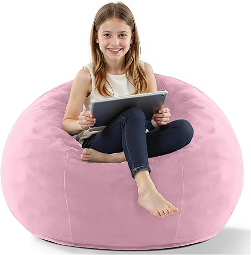 Miniatura 40 de HABUTWAY Silla Puf de 3 Pies de Terciopelo Lujoso de Piel Ultra Suave con Espuma Viscoelástica de Alto Rebote, Sillas Puf para Adultos, Sofá