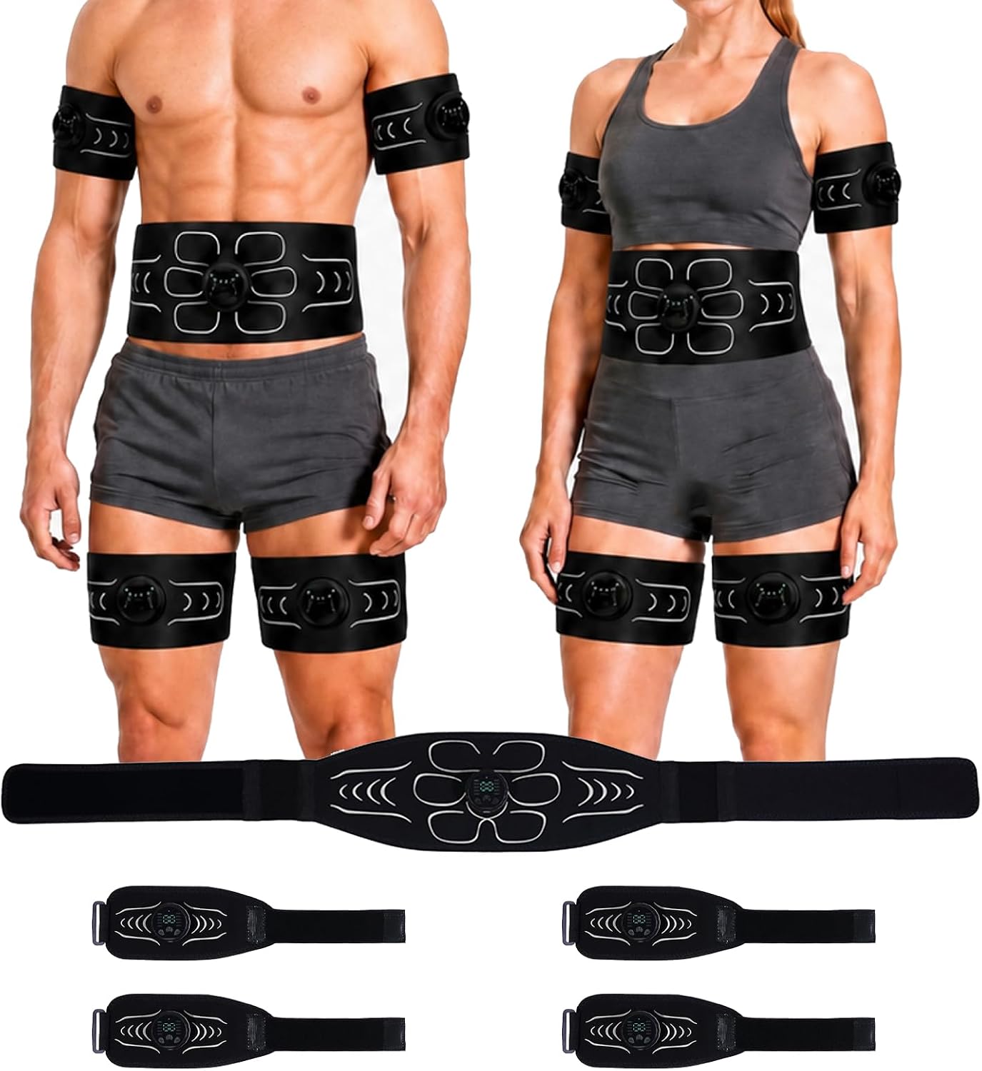 Abs Stimulator, Ab Toning Belt for Men Women, Portable Abs Stimulator Workout Equipment for Abdomen, Waist, Arm, Leg Muscle Training, Fitness Belt for Home Gym Use
