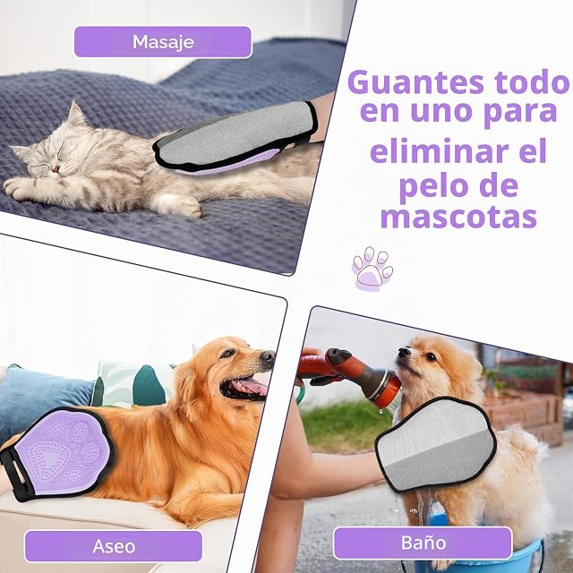 Foto 4 de 8 de Zivacate 2 Unidades Mejorado 2 en 1 Manopla Quita Pelos Mascotas